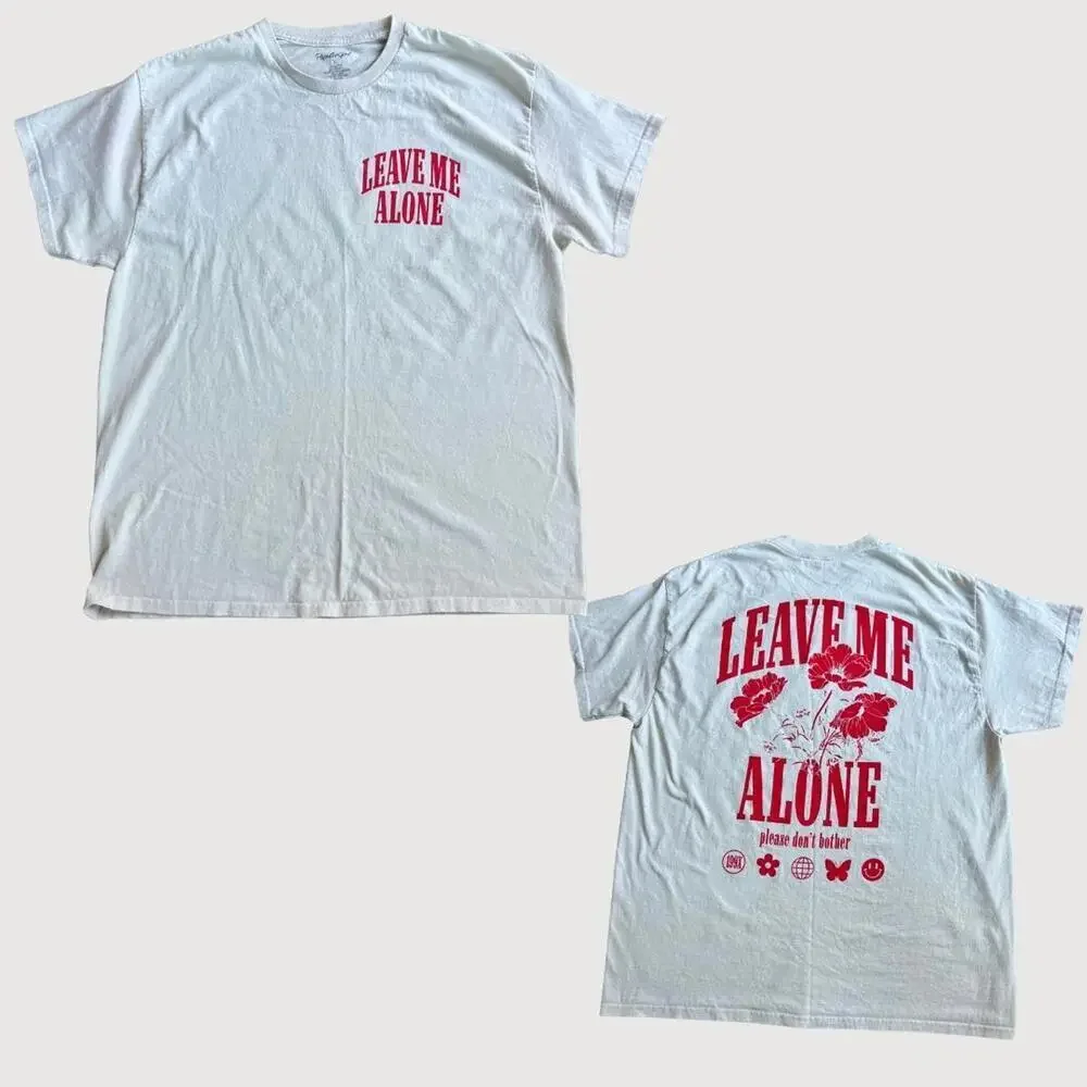 Vintage 90s/y2k Popular Girl "Leave Me Alone" 100% Cotton T-Shirt size XL - Picture 3 of 4